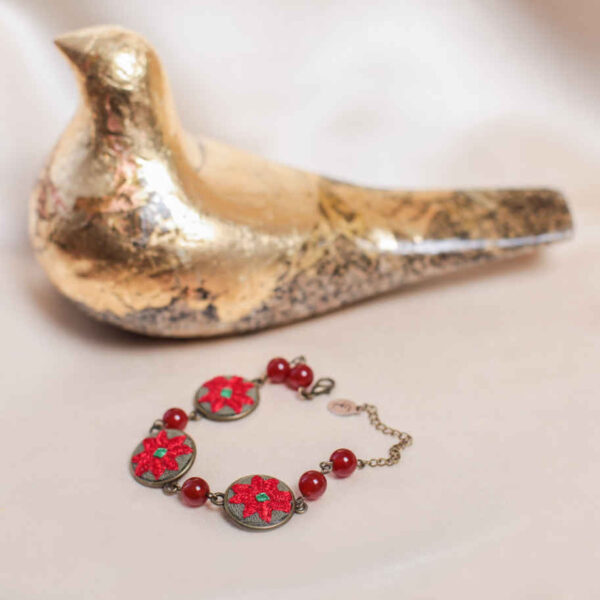 Balochi Embroidery Suzani Bracelet Flower » ShopiPersia