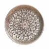 Decorative Copper Tray Hand-Engraved with Persian Artisanal Floral