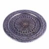 Decorative Copper Tray Hand-Engraved with Persian Artisanal Sun