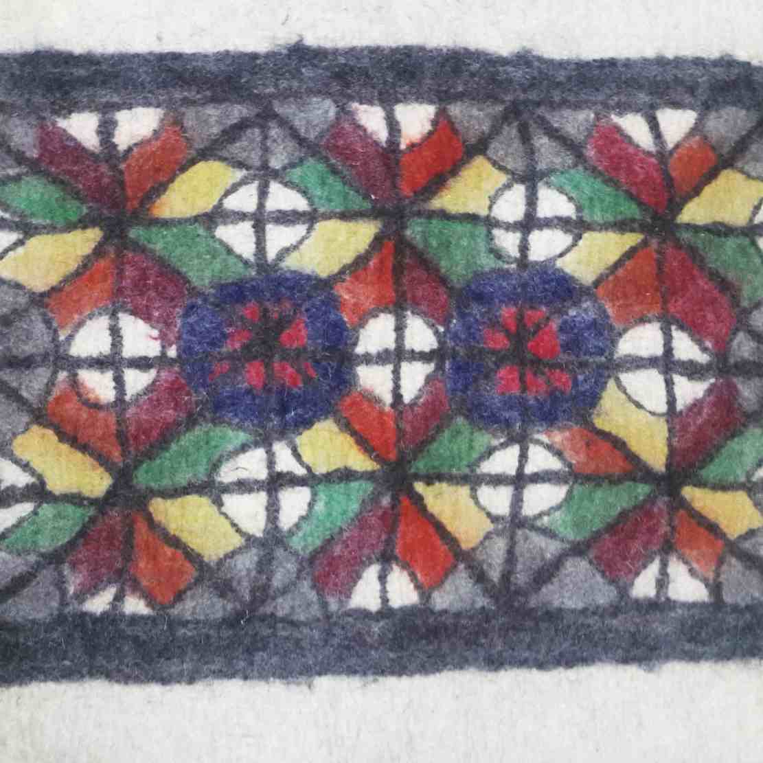 Persian Wool Felt Rug 100% Natural and Handmade Teb201