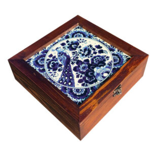 Persian Wooden Gift Box Model Bird