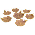 Elegant Pottery Haft-sin Set for Nowruz Persian New Year Nakhl