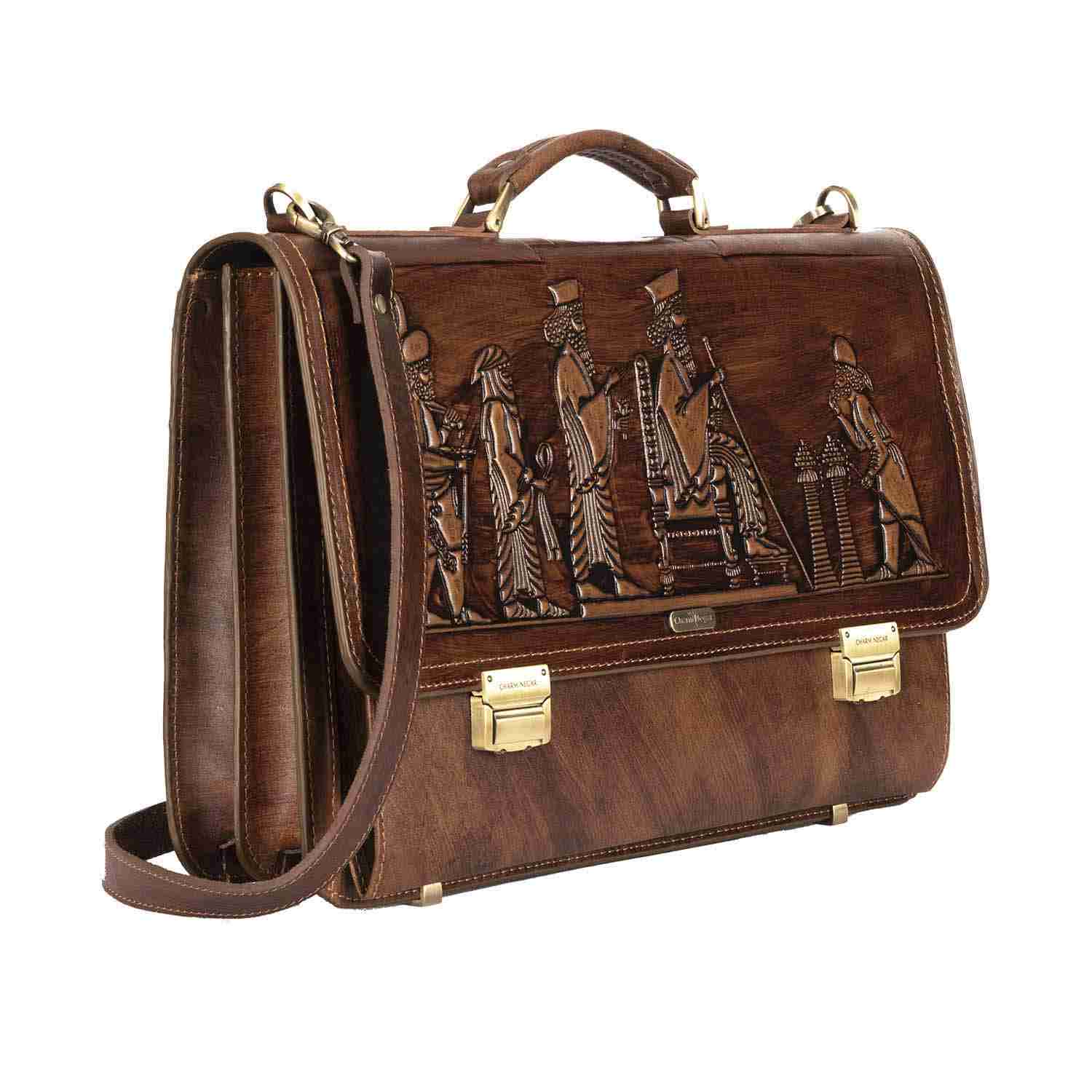 Persian Leather Briefcase – Achaemenid Model