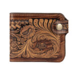 Persian Leather Bifold Wallet for Men with Anil Design