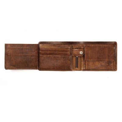 Persian Leather Bifold Wallet for Men with Afra Design