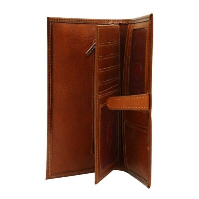 Persian Leather Long Wallet with Poem Calligraphy
