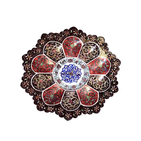 Persian MinaKari Candy Plate & Bowl Azrakhsh