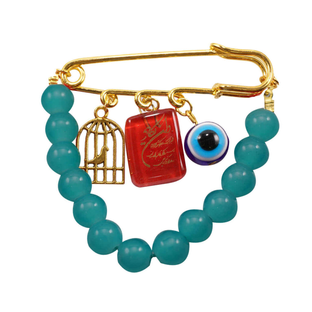 Persian Brooch Pin Model Cheshm Nazar & Chain ShopiPersia