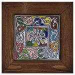 Decorative Persian Framed Ceramic Tile - KH13