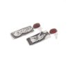 Persian Silver Earrings Tanboor Instrument