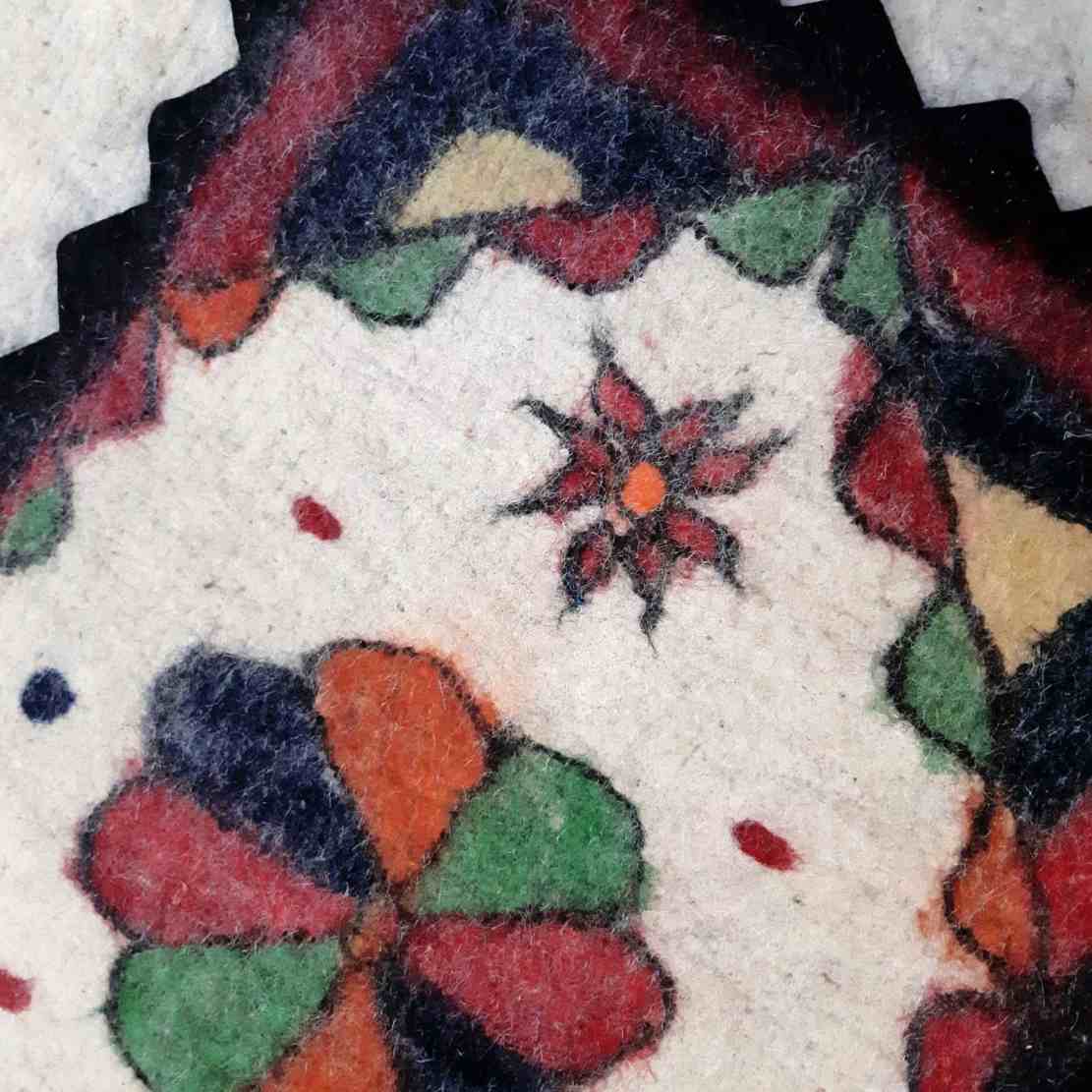 Persian Wool Felt Rug 100% Natural and Handmade Teb302