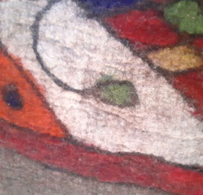 Persian Wool Felt Rug 100% Natural and Handmade TEB307