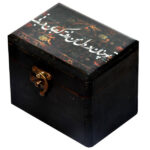 Wooden Box for Gift Giving with Persian Inspired Pattern Del & Jan Poem