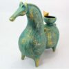 Persian Pottery Candlestick Handmade with Artisan Elegance Horse