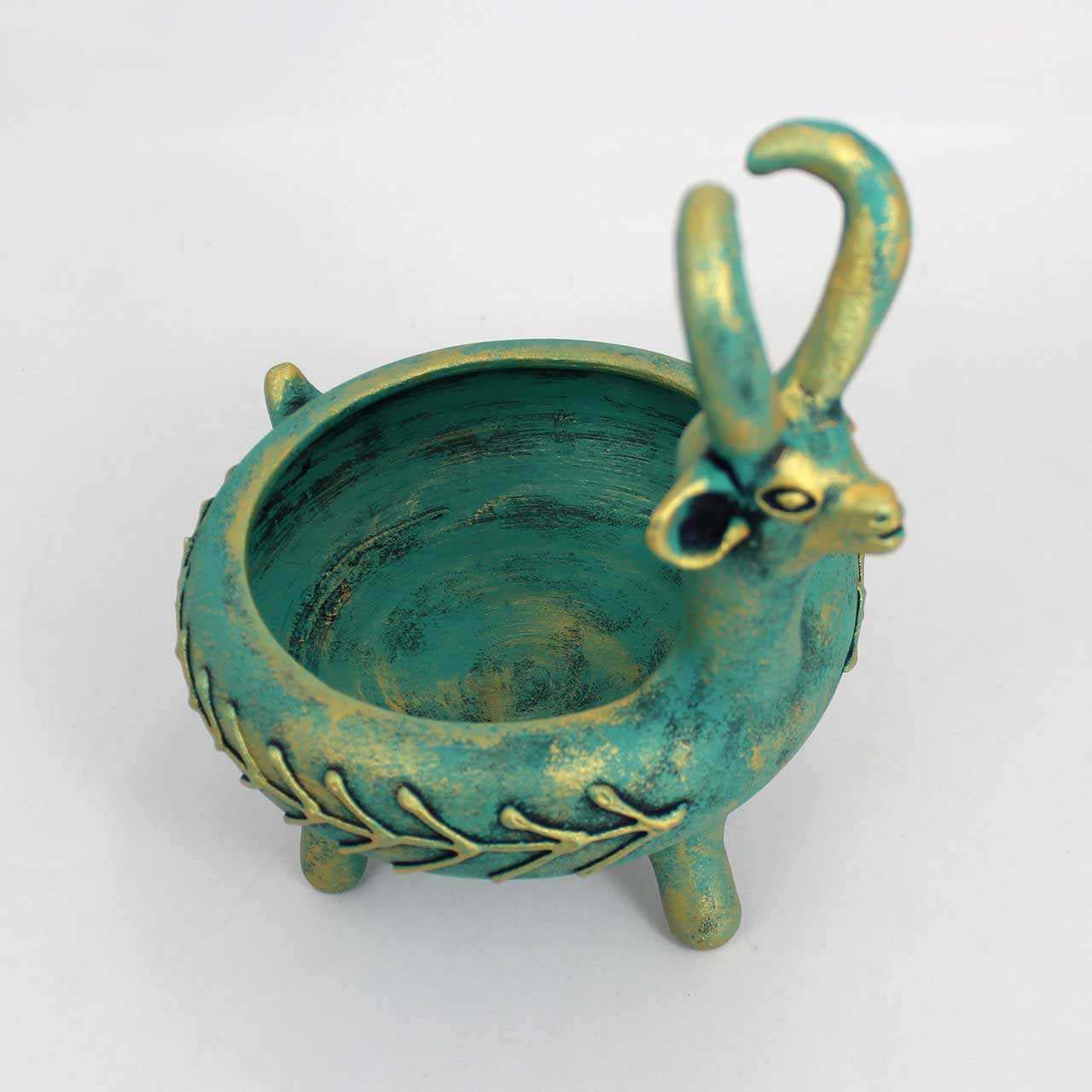 Decorative Persian Accent – Pottery Candy Bowl Model Goat