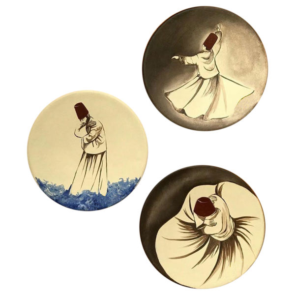 Hand-Painted Decorative Pottery Plate Sama