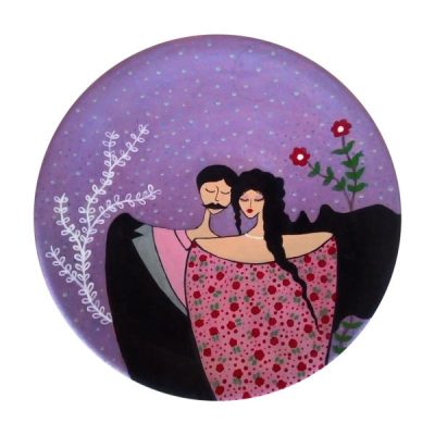 Decorative Pottery Plate Hand-Painted Love’s Portrait