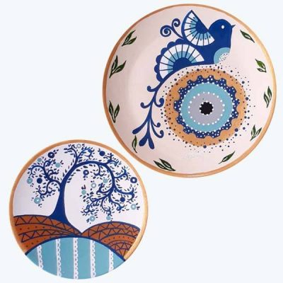 Hand-Painted Decorative Pottery Plate Eye