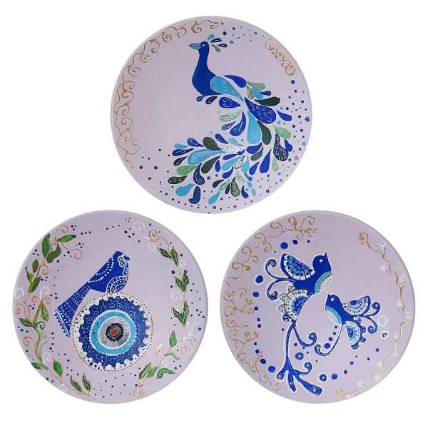 Hand-Painted Decorative Pottery Plate Tavoos