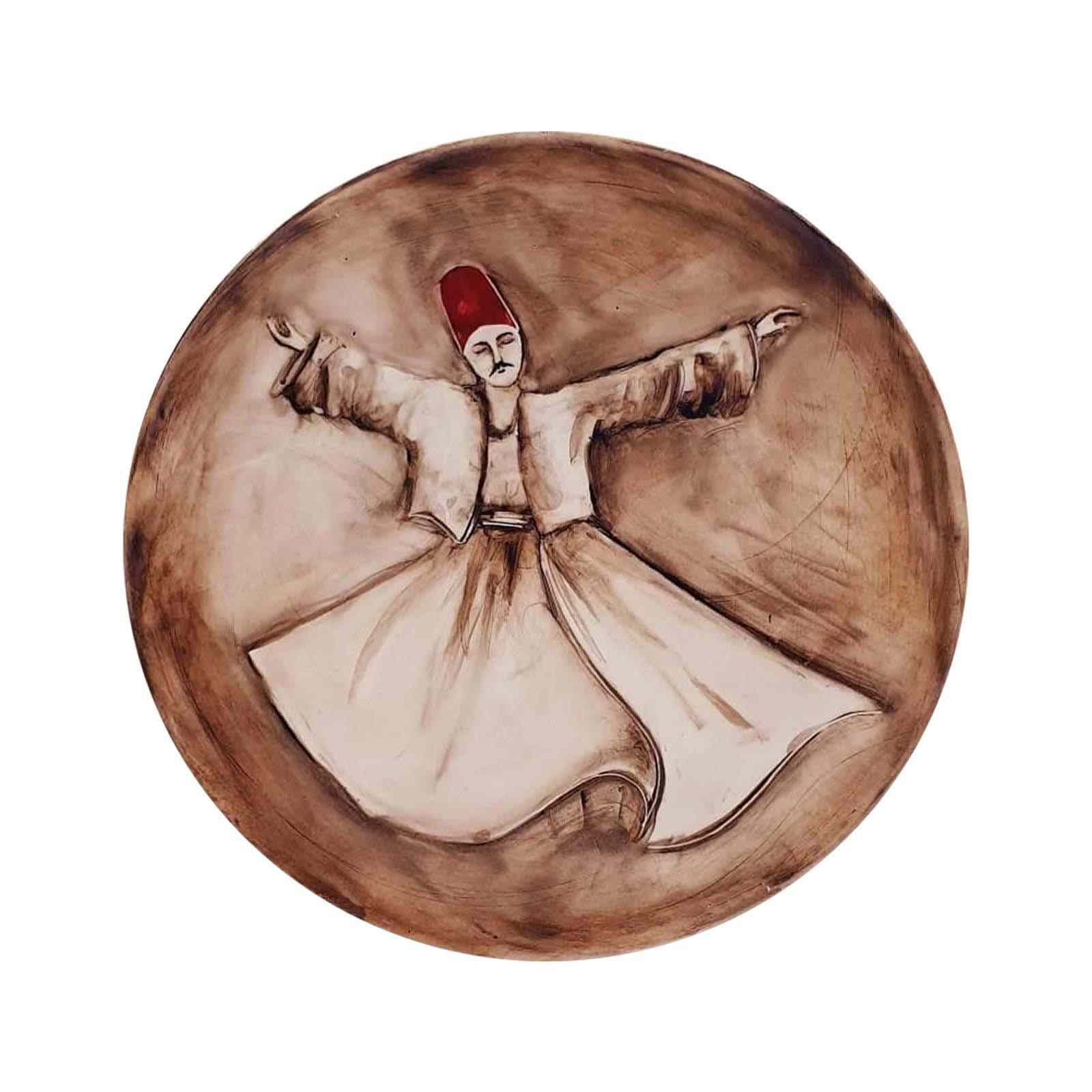 Hand-Painted Decorative Pottery Wall Plate Sama