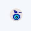 Hand-Painted Decorative Pottery Plate Eye & Bird