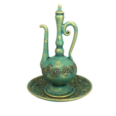 Decorative Pottery Accent – Rosewater Sprinkler & Plate