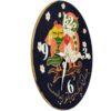 Handcrafted Persian Pottery Wall Clock - Hand-Painted Jahan Man