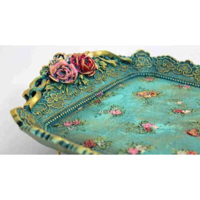 Hand Painted Resin Serving Tray Model Bagh Firoze