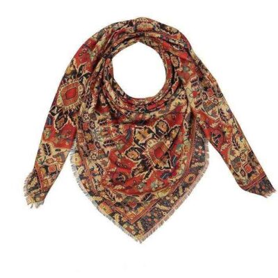Summer Scarf for Women – Luxe and Vibrant Artistic Print