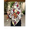 Persian Summer Scarf for Women - Luxe and Vibrant Pomegranate Print