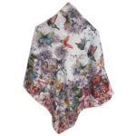 Summer Scarf for Women – Luxe Floral Print, Butterfly and Flower Design