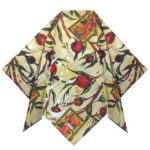 Persian Summer Scarf for Women - Luxe and Vibrant Pomegranate Print