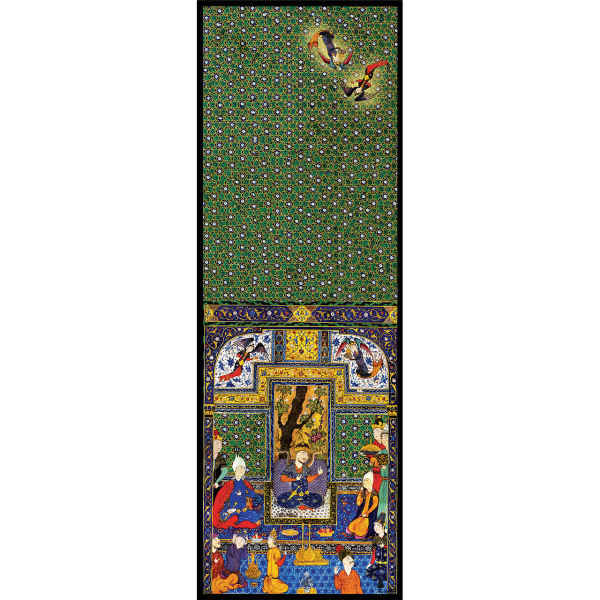 Persian Print Shawl for Women Artistic Shahnameh Mardosh