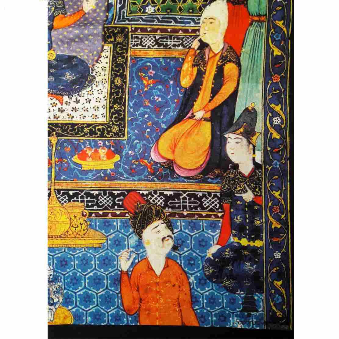 Persian Print Shawl for Women Artistic Shahnameh Mardosh