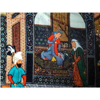 Persian Print Shawl for Women Artistic Shahnameh Eskandar