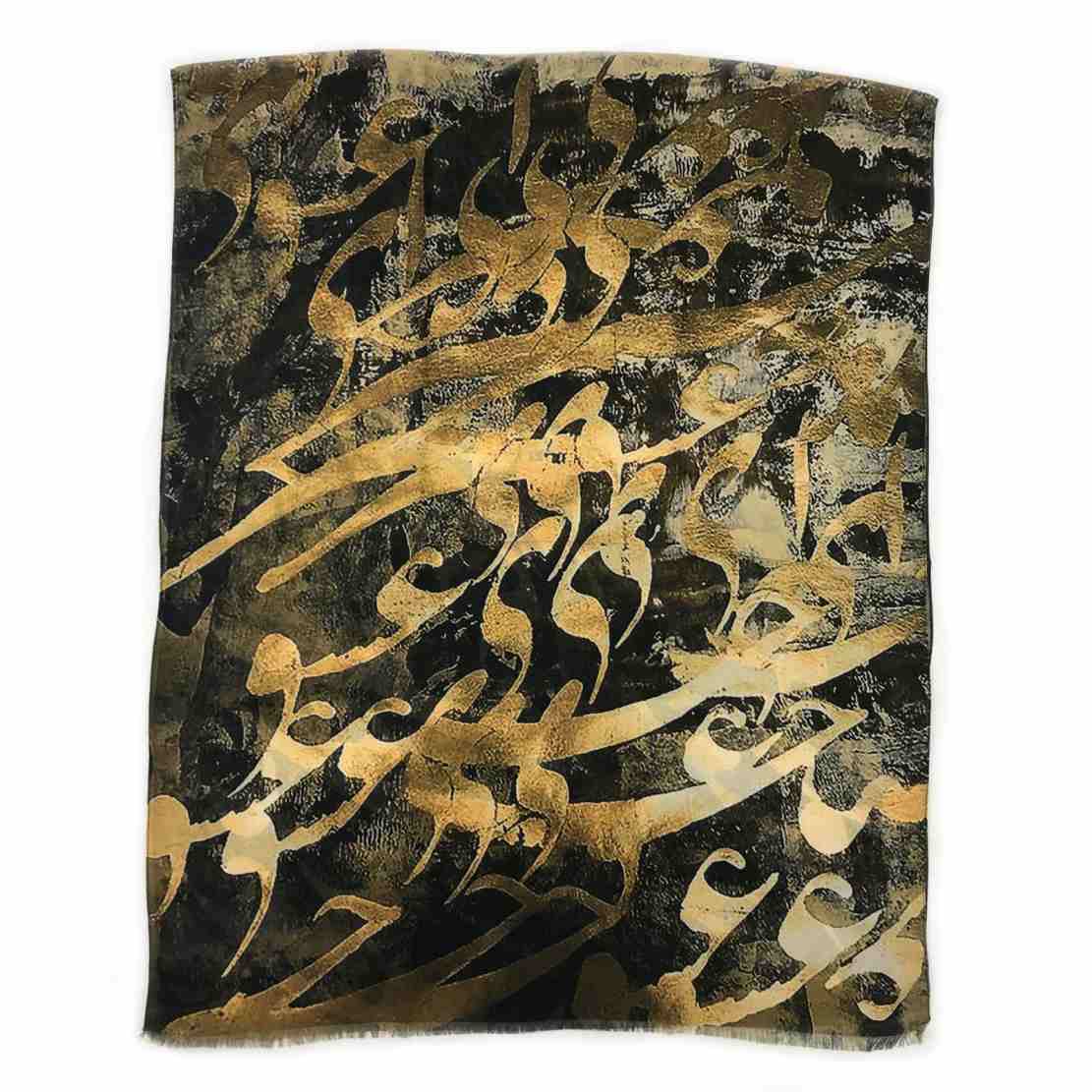 Persian Print Shawl for Women Artistic Model Calligraphy