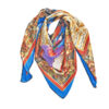 Persian Silk Scarf for Women - Luxe and Vibrant Shahnameh Print, Summer Style