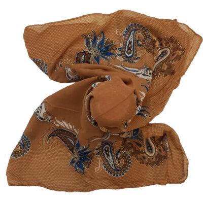 Silk Scarf for Women – Luxe Paisley Print, Vibrant Cashmere Design