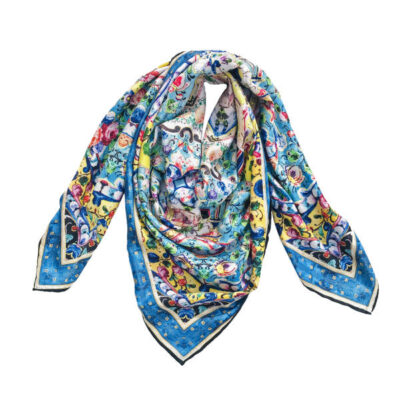 Silk Scarf for Women – Luxe Paisley Print, Vibrant Cashmere Design
