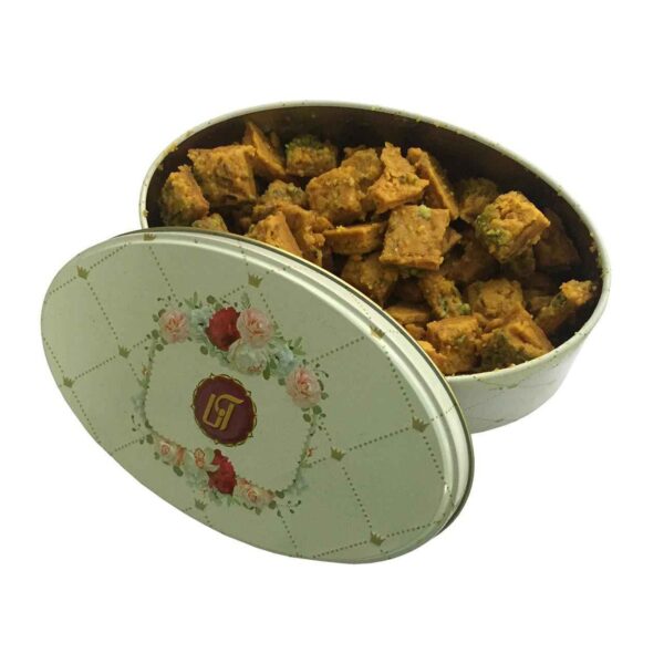 Sohan Qom Pieces – Traditional Pistachio with Saffron-Rosewater Persian Toffee 420 gr (2 Packs)
