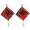 Persian Embroidered Earrings Balochi Traditional Suzani