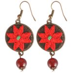 Persian Embroidered Earrings Balochi Traditional Suzani Golbahar