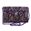 Embroidered Clutch Handbag with Geometric Pattern - A49