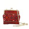 Embroidered Clutch Handbag with Traditional Geometric Pattern - Bisheh