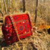 Embroidered Clutch Handbag with Traditional Geometric Pattern - Bisheh