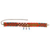 Traditional Persian Embroidered Necklace with Balochi Red Design