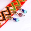 Traditional Persian Embroidered Necklace with Balochi Red Design