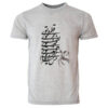 Persian Cotton Gray T-Shirt Model Molana — Inspired by Rumi’s Poetry, Persian Calligraphy Art