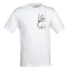 Persian Cotton White T-Shirt Model Poem Sh20 — Delicate Persian Calligraphy, Artistic Poem Script