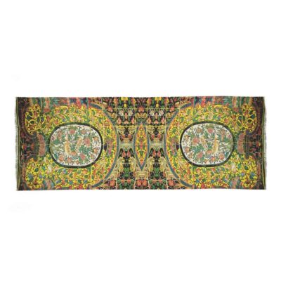 Persian Print Shawl for Women Artistic Floral Tile